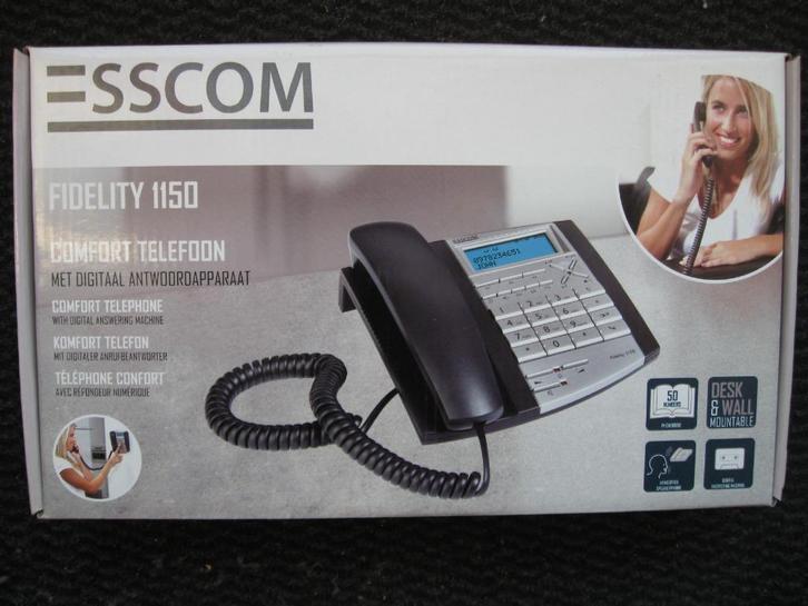 ESSCOM FIDELITY 1150 – COMFORT TELEFOON – NIEUW., Telecommunicatie, Vaste telefoons | Niet Draadloos, Nieuw, Ophalen of Verzenden