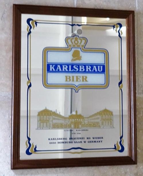 Spiegel Karlsbrau Bier Karslberg Brauerei Germany 36 x 46 cm, Verzamelen, Biermerken, Gebruikt, Overige typen, Overige merken