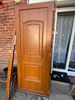 Volledige voordeur met houten frame., Ophalen, Minder dan 80 cm, 215 cm of meer, Hout