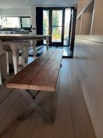 Eetbank Teakhout, Huis en Inrichting, Ophalen, Bruin, Zo goed als nieuw, Eén