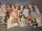 17 poupées  tête de porcelaine, Enlèvement ou Envoi