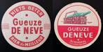 s/b Gueuze  De Neve avec verso, Collections, Marques de bière, Enlèvement ou Envoi