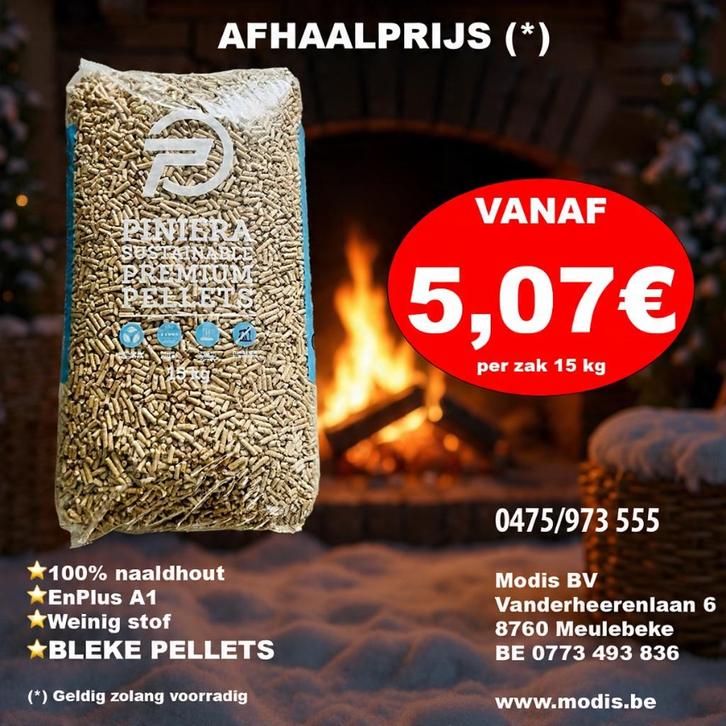 HOUTPELLETS vanaf 5,07€/zak, Tuin en Terras, Brandhout, Overige houtsoorten, 6 m³ of meer, Ophalen