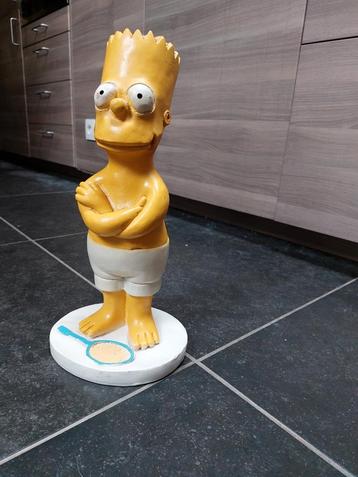 Statue vintage de Bart Simpson en plâtre.