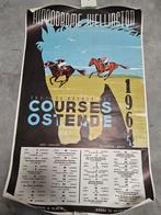 Originele affiche paardenkoers Wellington Oostende 1964, Verzamelen, Ophalen of Verzenden, Zo goed als nieuw