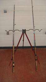 SPINHENGELS, 2 HENGELS + STATIEF, Watersport en Boten, Hengelsport | Algemeen, Ophalen, Gebruikt, Werphengel