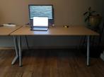 Bureautafel 160x80cm hoogte verstelbaar, Ophalen, Zo goed als nieuw, Bureau