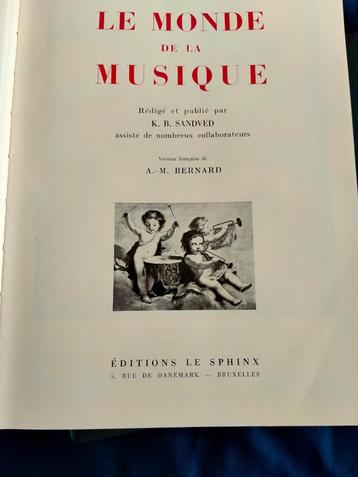 boek "Le monde de la musique" disponible aux enchères