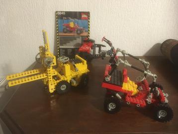 Legospeelgoed, heftruck, motor en terreinwagen