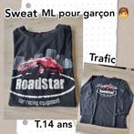 Sweat ML pour garçon -noir-Trafic-T.14 ans, Enfants & Bébés, Garçon, Enlèvement ou Envoi, Autres types, Utilisé