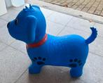 Opblaasbare blauwe springhond, Kinderen en Baby's, Speelgoed | Buiten | Opblaasfiguren, Ophalen, Zo goed als nieuw