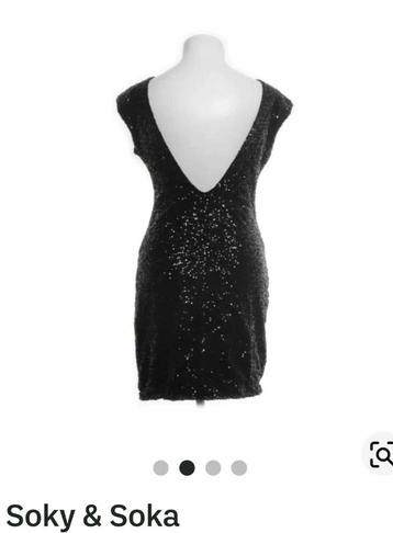 Glitter jurk met open rug, M, Soky & Soka beschikbaar voor biedingen