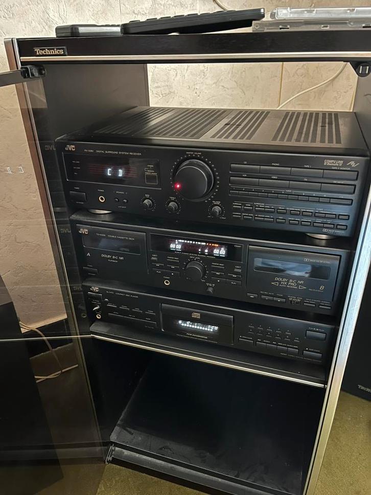 Stereo jvc, technics luidsprekers, Audio, Tv en Foto, Stereoketens, Gebruikt, JVC, Ophalen