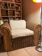 Rotan zetel met kussens., Huis en Inrichting, Fauteuils, Ophalen, Zo goed als nieuw
