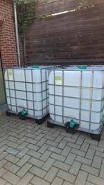 Ibc 1000 liter watervaten in nieuwstaat met verstevigde voet, 150 liter of meer, Ophalen, Zo goed als nieuw, Kunststof