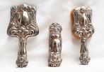 Driedelig Art Nouveau Toiletset - Zilver - Birmingham C&B., Antiek en Kunst, Ophalen of Verzenden, Zilver