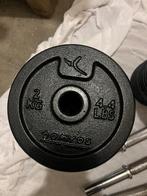 Gewichten Domyos, Sport en Fitness, Fitnessmaterialen, Ophalen of Verzenden, Zo goed als nieuw, Rug, Halterschijven