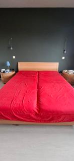 Tweepersoonsbed incl lattenbodem, 2 nachtkastjes en commode, Huis en Inrichting, Slaapkamer | Complete slaapkamers, Ophalen, Zo goed als nieuw