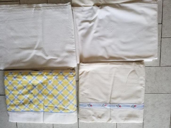 Lot de 5 Draps de lit 2 personnes, Huis en Inrichting, Slaapkamer | Beddengoed, Geel, Ophalen