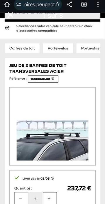 Peugeot 308 sw dakdragers uit 2014 beschikbaar voor biedingen