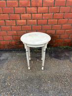 Houten bijzettafel, Huis en Inrichting, Tafels | Bijzettafels, Ophalen, Gebruikt, Rond, 60 cm of meer