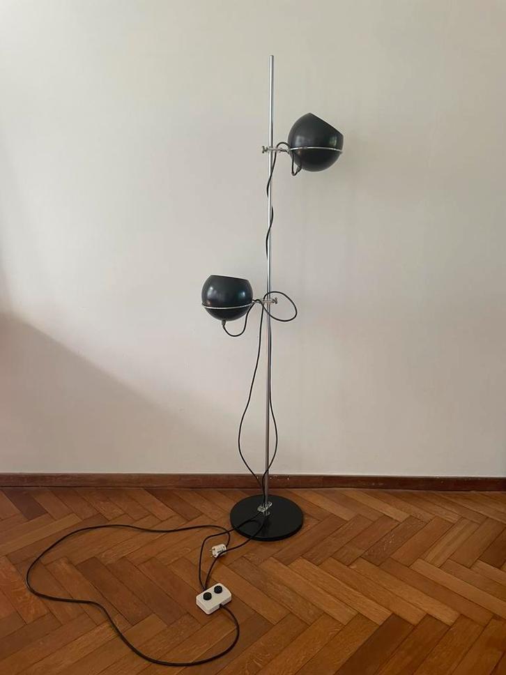 Vintage vloerlamp - Gepo bollenlamp, Huis en Inrichting, Lampen | Vloerlampen, Gebruikt, 150 tot 200 cm, Metaal, Ophalen