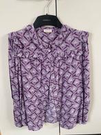 Paarse blouse met bloemen JcSophie maat 36, Enlèvement ou Envoi, Comme neuf, Taille 36 (S), Violet