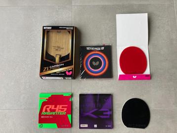 Tafeltennis pallet - rubbers  - houtje - Butterfly - Tibhar  beschikbaar voor biedingen