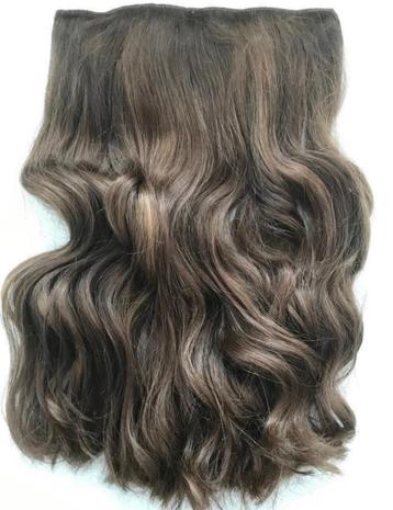 1Hele Dikke Band Clipin ECHT Human Hair 45cm Middenbruin beschikbaar voor biedingen