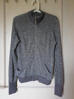 mooie stretch cardigan met rits grijs + strass zilver TU, Ophalen of Verzenden, Gedragen, Maat 38/40 (M), Grijs