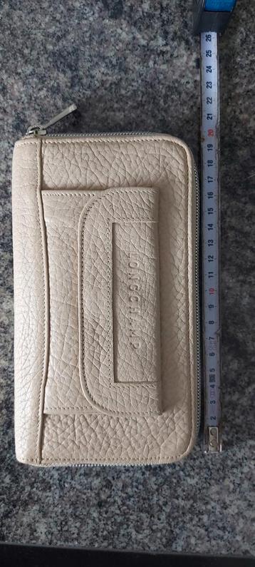 Portefeuille Longchamp, Enlèvement, Comme neuf, Beige