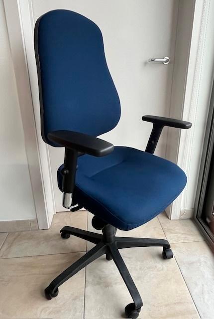 Bureaustoel ergonomisch, Maison & Meubles, Chaises de bureau, Utilisé, Chaise de bureau, Bleu, Ergonomique, Enlèvement