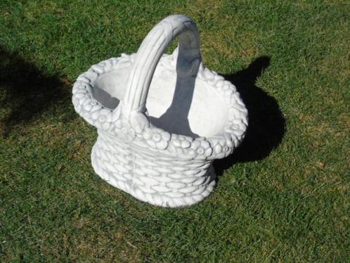 plantenbak, bloempot in gepatineerde steen..., Tuin en Terras, Bloempotten, Nieuw, Steen, Binnen, Balkon, Tuin, 40 tot 70 cm, 25 tot 40 cm