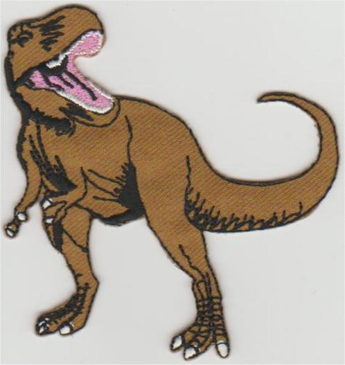 Dinosaurus T-Rex stoffen opstrijk patch embleem #1, Collections, Collections Autre, Neuf, Envoi