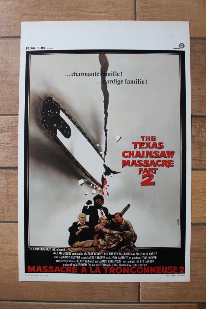 filmaffiche The Texas Chainsaw Massacre 2 filmposter, Verzamelen, Posters, Zo goed als nieuw, Film en Tv, A1 t/m A3, Rechthoekig Staand