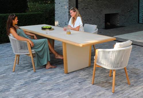 Design Tafel vr tuin - hoge kwaliteit!, Tuin en Terras, Tuintafels, Zo goed als nieuw, Rechthoekig, Hout, Ophalen