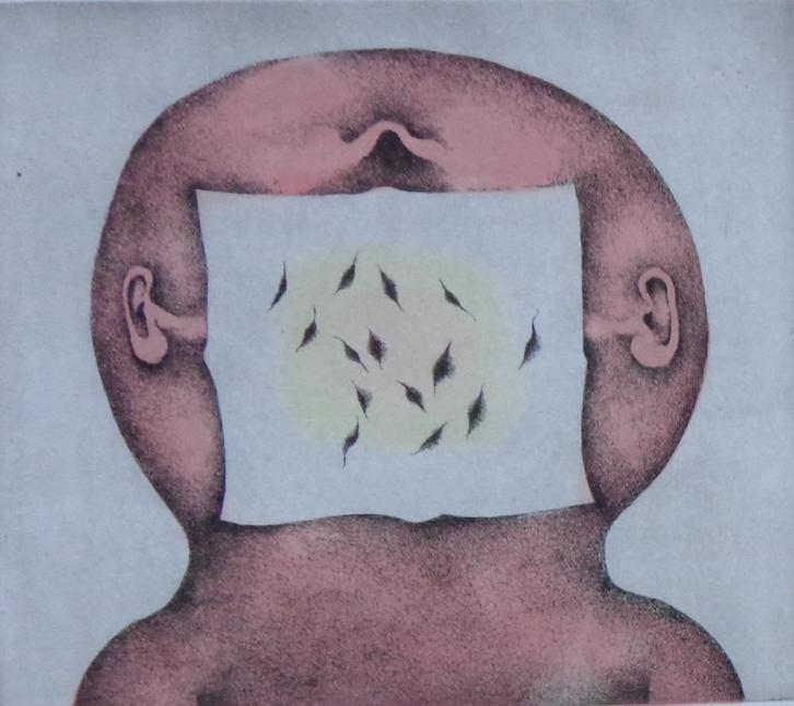 YVES RHAYE / LA LETTRE / KLEURETS / 57x76cm / SIG, Antiquités & Art, Art | Lithographies & Sérigraphies, Enlèvement ou Envoi