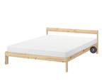 Bed zonder matras, Huis en Inrichting, Slaapkamer | Bedden, Tweepersoons, Zo goed als nieuw, Hout, 140 cm