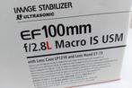 Canon EF 100mm F/2.8L IS USM Macro, Ophalen of Verzenden, Zo goed als nieuw, Macrolens