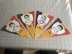 4  vlagjes Rode Duivels prenten voetbal, Collections, Photos & Gravures, Enlèvement ou Envoi, Utilisé