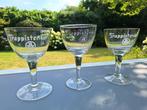 3 vintage bierglazen Westmalle, Ophalen, Zo goed als nieuw, Bierglas