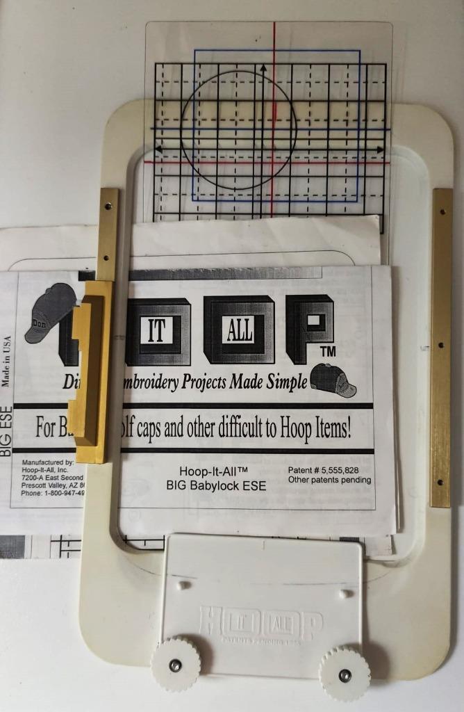Hoop-It-All borduurring voor petten, Hobby en Vrije tijd, Borduren en Borduurmachines, Gebruikt, Borduurmachine, Machineborduren