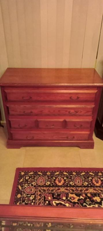 MAGNIFIQUE COMMODE SCANDINAVE À 4 TIROIRS EN TECK, KLASSIEK, Moins de 100 cm, Comme neuf, Enlèvement
