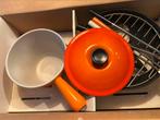 LE CREUSET *** FONDUE SET nieuw in oorspronkelijke doos***, Huis en Inrichting, Ophalen of Verzenden, Zo goed als nieuw
