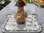 Fles Napoleon (jaren '60) en 6 glaasjes, Ophalen of Verzenden, Zo goed als nieuw