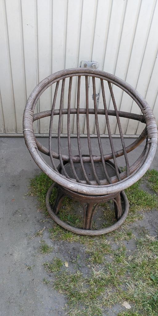 Rotan draaizetel, Tuin en Terras, Tuinstoelen, Gebruikt, Rotan, Ophalen