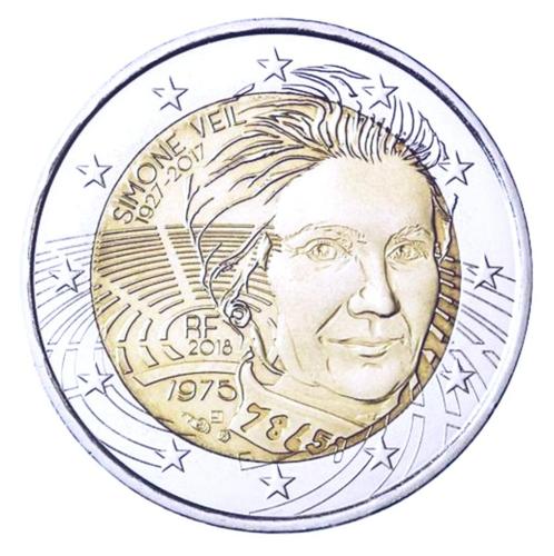 Pièce 2 Euros France 2018 - Simone Veil, Timbres & Monnaies, Monnaies | Europe | Monnaies euro, 2 euros, France, Enlèvement ou Envoi