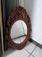 Miroir bois sculpté artisanat pakistanais, Ovale, Enlèvement ou Envoi