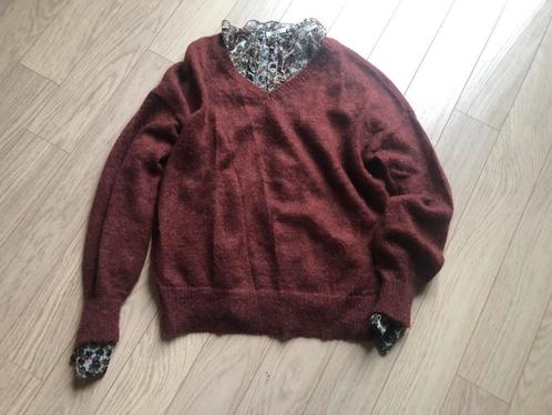 Koperkleurige pull met bloes Jeff, Kleding | Dames, Truien en Vesten, Gedragen, Maat 38/40 (M), Bruin, Verzenden