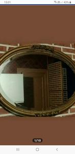 Antieke spiegel verguld houten spiegelspiegel antiek ovaal, Huis en Inrichting, Woonaccessoires | Spiegels